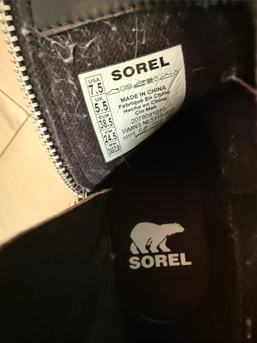 Sorel Black Leather Zip-Back Ankle Boots - Picture 5 of 5